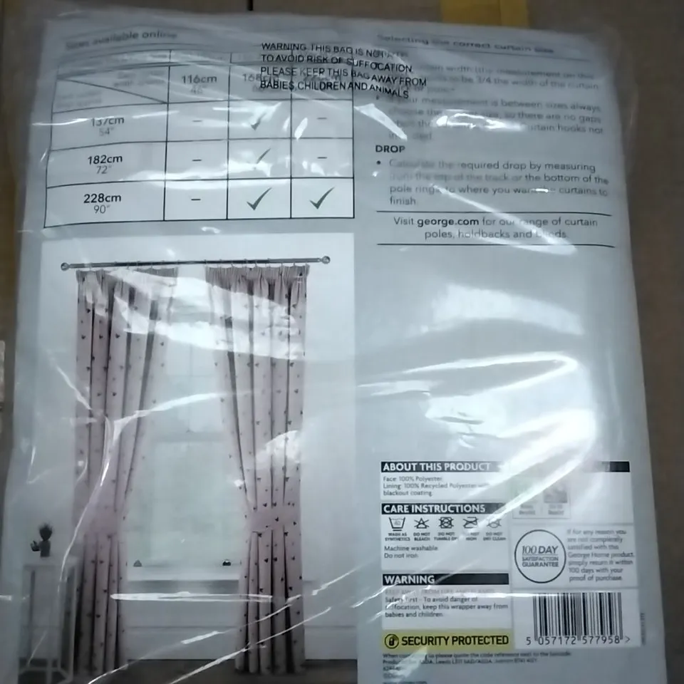 BOX OF 6 PAIRS BRAND NEW DISNEY KINDNESS IS MAGIC PENCIL PLEAT CURTAINS BLACKOUT 168×228CM