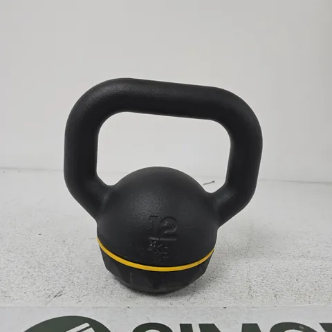 KETTLEBELL 12 KG – BLACK CAST-IRON