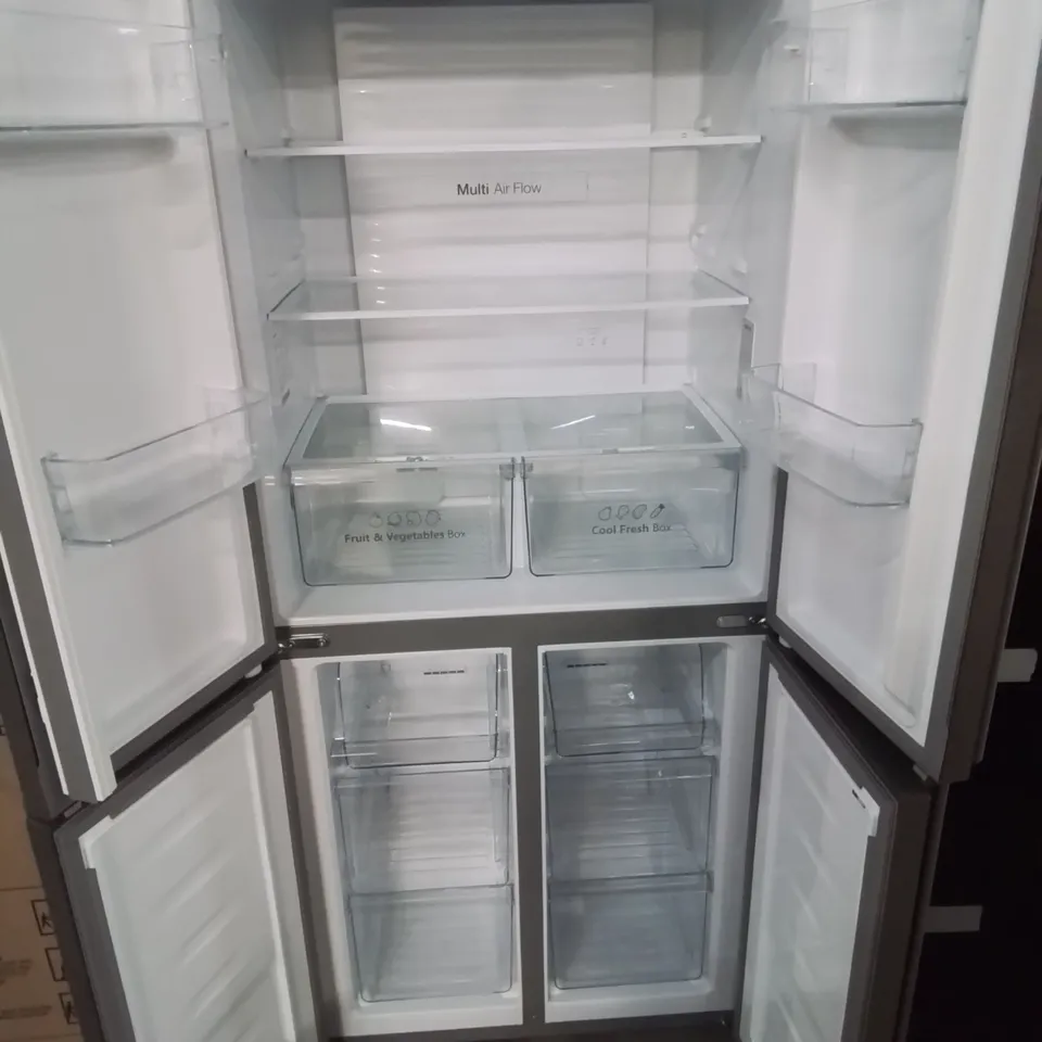 FRIDGEMASTER 4 DOOR AMERICAN FRIDGE FREEZER IN SILVER