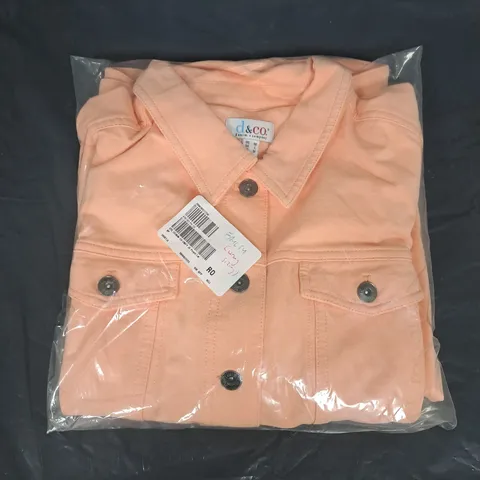 DENIM & CO. COMFY DENIM STYLE JACKET WITH COLLAR - L
