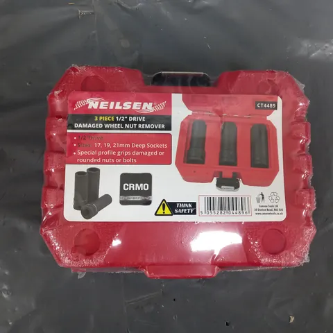 NEILSEN 3PC DAMAGED WHEEL NUT REMOVER