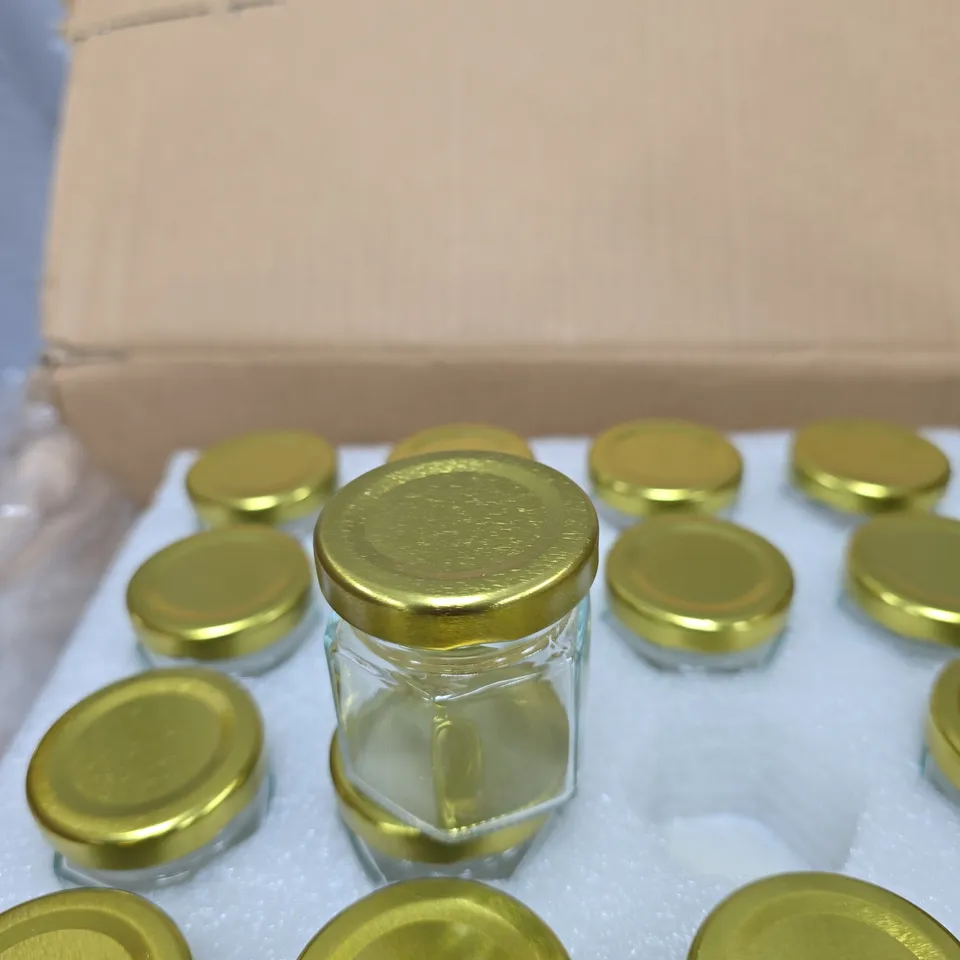 BOX OF GLASS JARS APPROXIMATELY 25