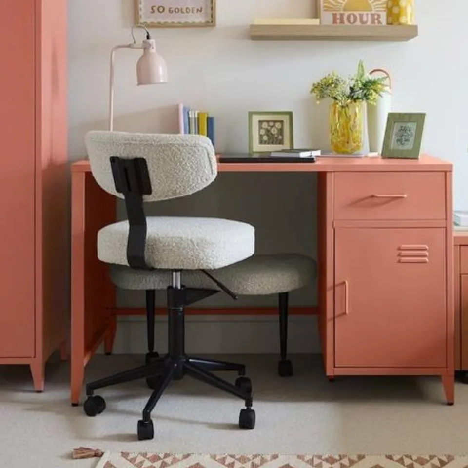BOXED HELGA OFFICE DESK - TERRACOTTA