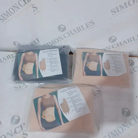 3 CASTOR OIL REUSABLE & WASHABLE PACKS