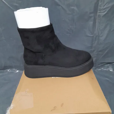 WEDGE ANKLE SOCK BOOT - BLACK - 8