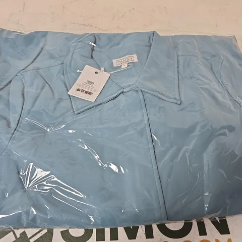 TAMSY LEATHER JACKET/COAT, BLUE - SIZE L