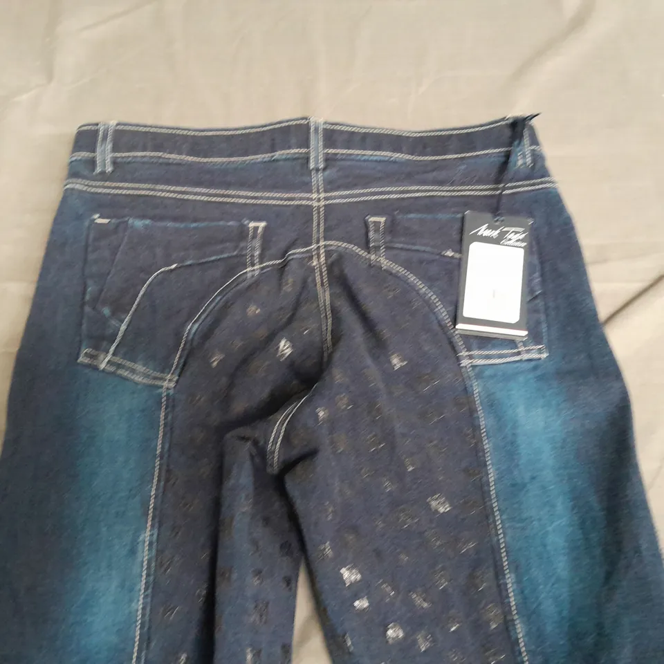 MARK TODD LADIES SILICONE FULLSEAT DENIM JEANS IN NAVY - 30