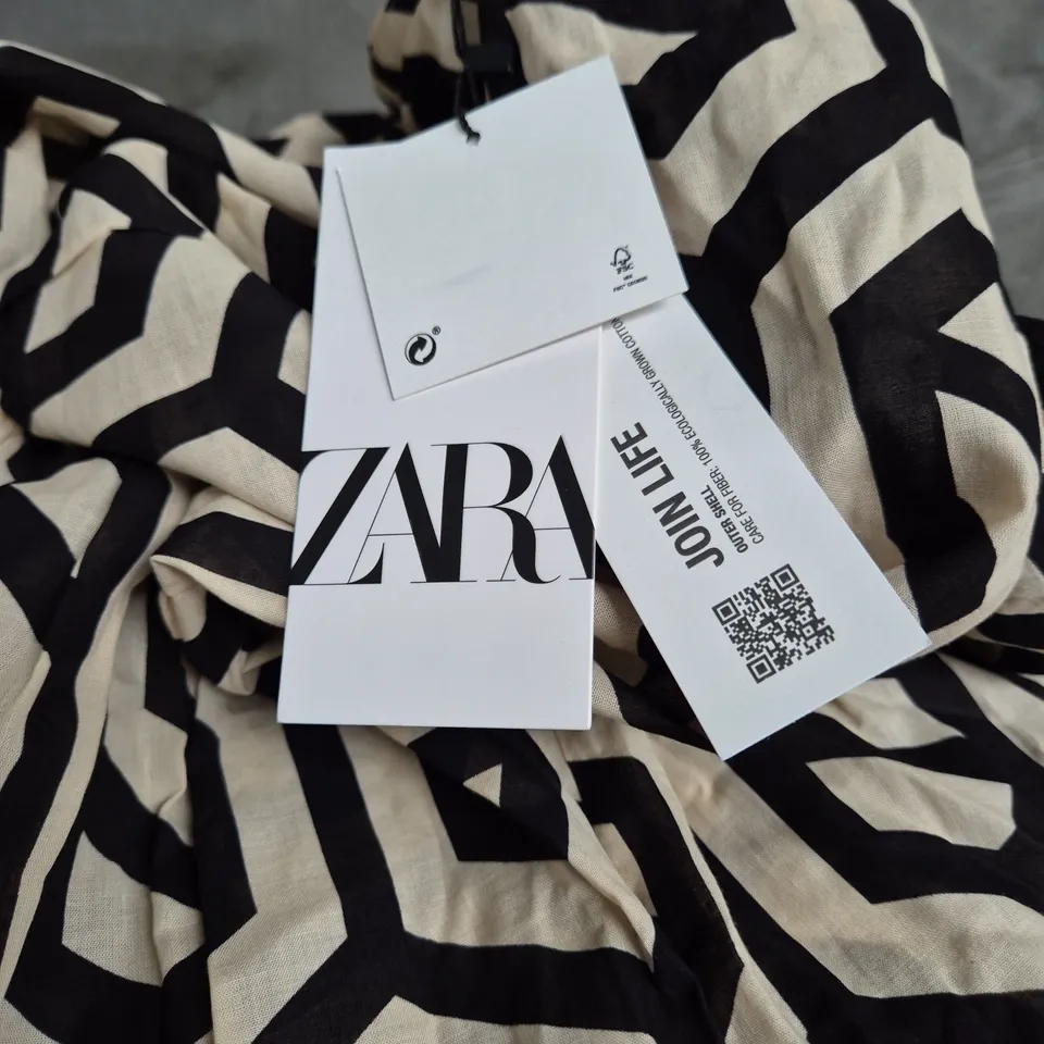 ZARA ZEBRA PRINT MIDI DRESS – WOMEN'S, SIZE L