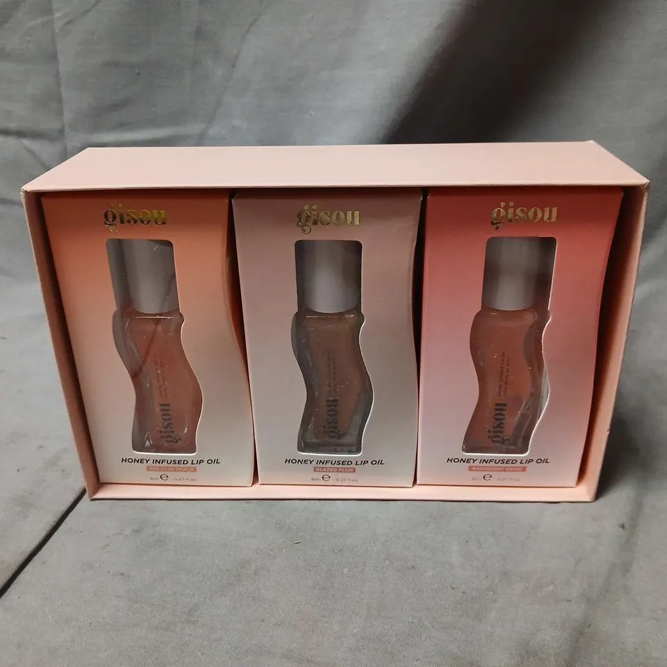 GISOU HONEY-INFUSED LIP OIL SET OF 3