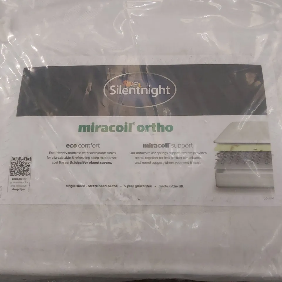 QUALITY BAGGED 4'6" DOUBLE SILENTNIGHT MIRACOIL ORTHO MATTRESS