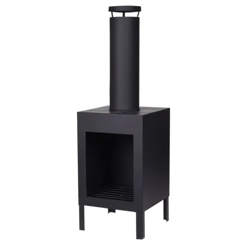 BOXED PLATTVILLE FIREPLACE WITH CHIMNEY 100CM