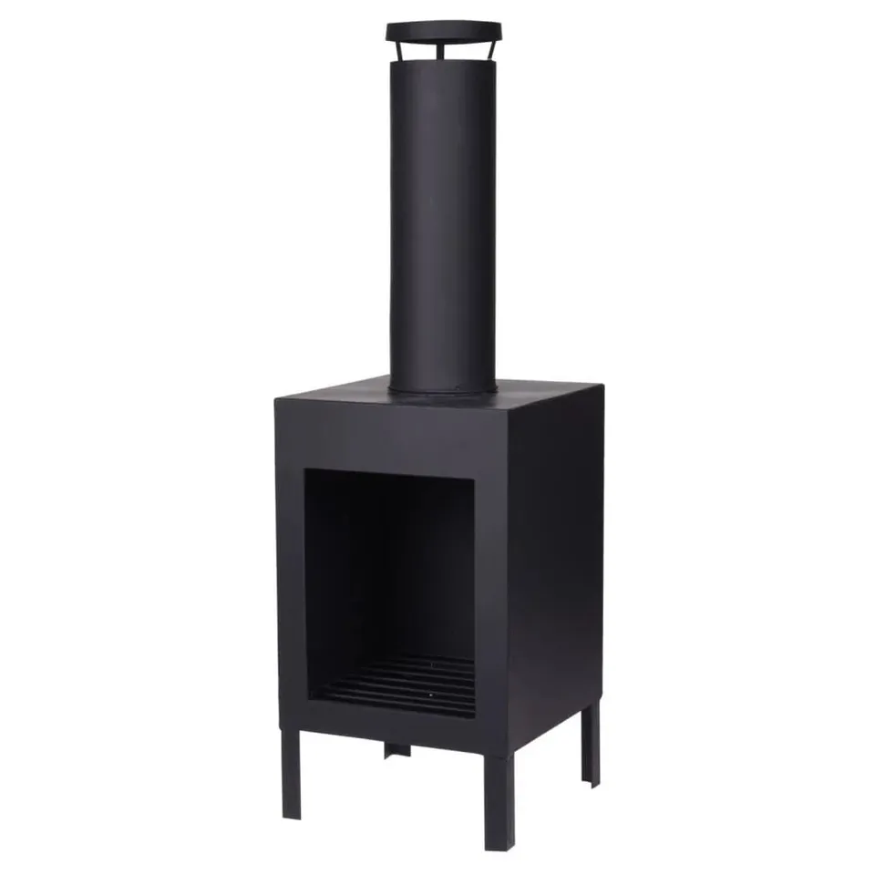 BOXED PLATTVILLE FIREPLACE WITH CHIMNEY 100CM