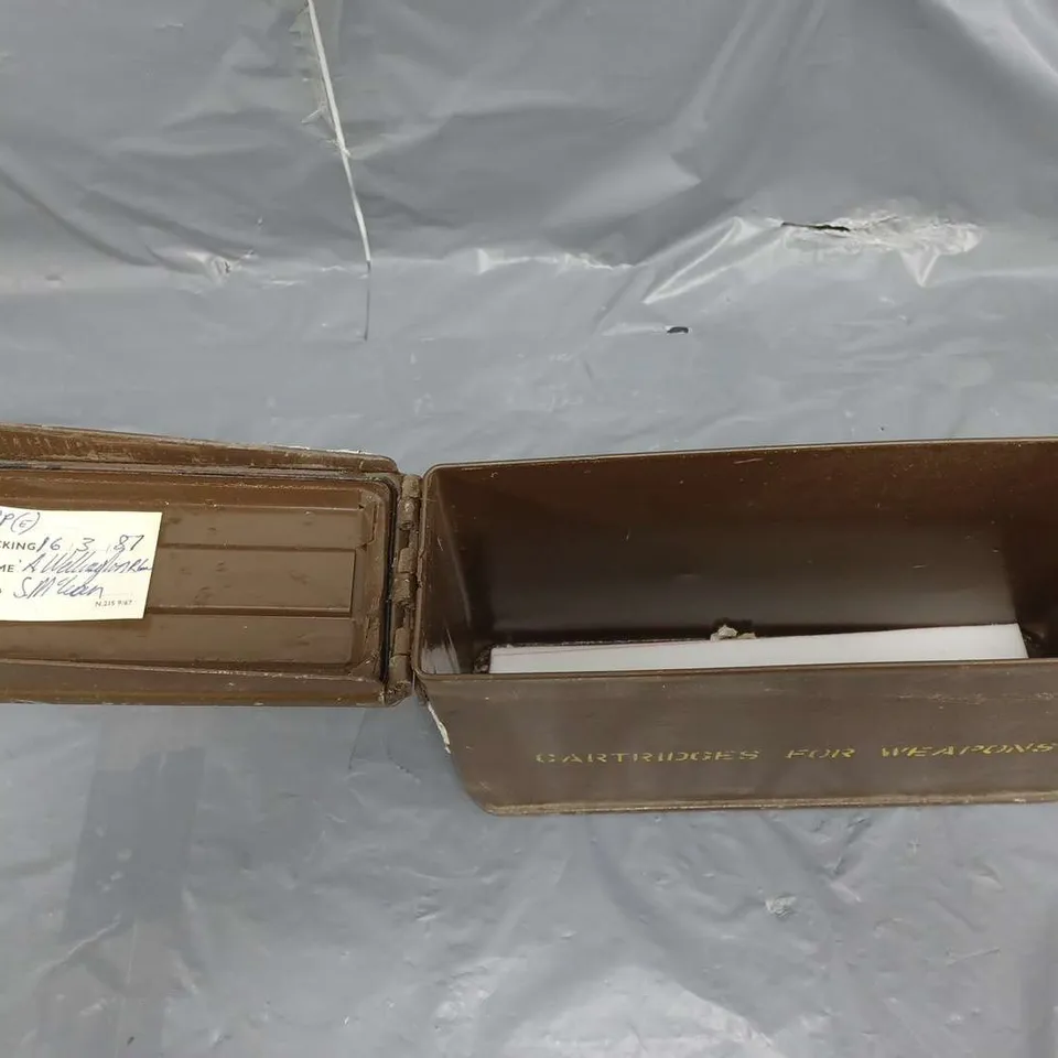 AMMUNITIONS CASE FOR CARTRIDGES FOR WEAPONS UK MILITARY ISSUE