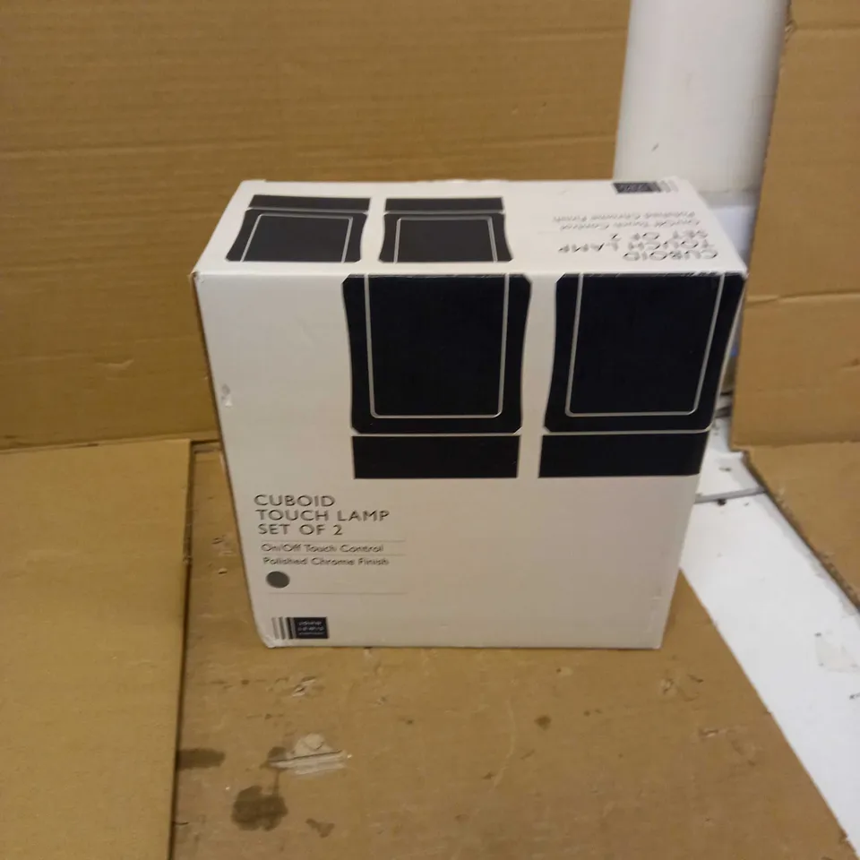 JOHN LEWIS CUBOID TOUCH LAMP SET OF 2 