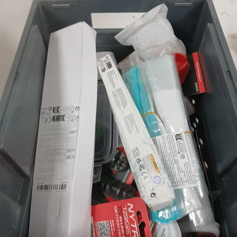 BOX OF APPROXIMATELY 15 ASSORTED HOUSEHOLD ITEMS TO INCLUDE SCENTERED CHANGE OF PACE PUZZLE, FIXODENT PASTE AND CROSS CHECK TORQUE SEAL