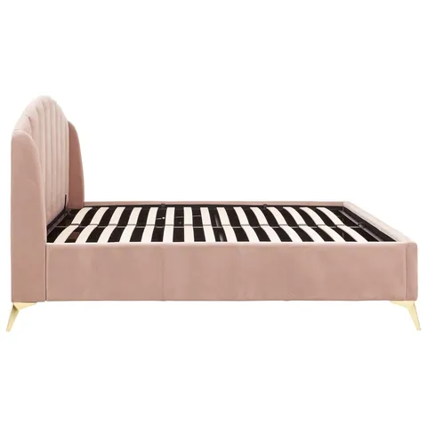 BOXED THIERRY UPHOLSTERED 4'6" OTTOMAN BED (2 BOXES)