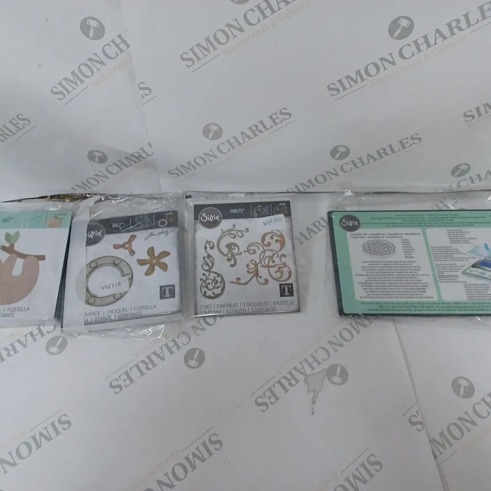 APPROXIMATELY 15 SIZZIX CRAFTING ITEMS TO INCLUDE THINLITS DIE, AND BIGZ Z DIE ETC.