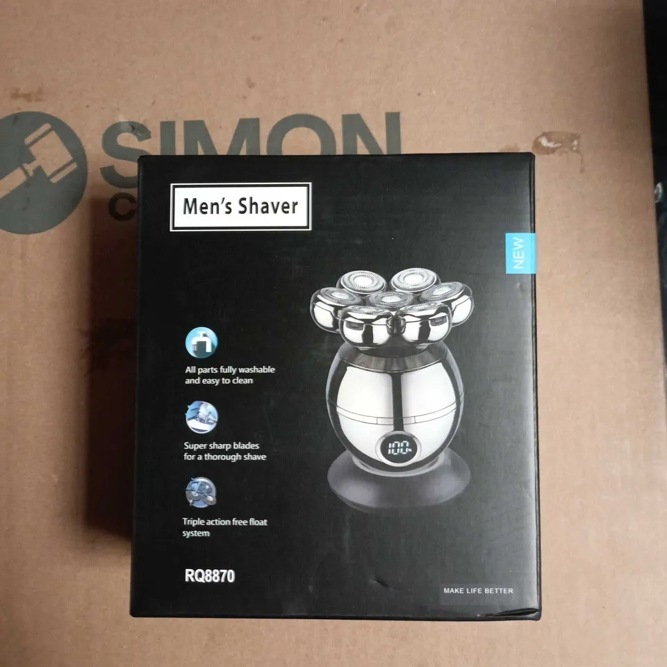 MEN'S RECHARGABLE SHAVER - 7 FLOATING HEADS WITH DOUBLE BLADES 