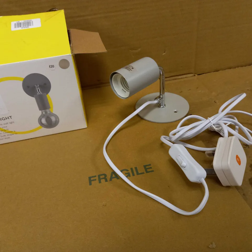 JOHN LEWIS PLUG IN WALL LIGHT GREY 