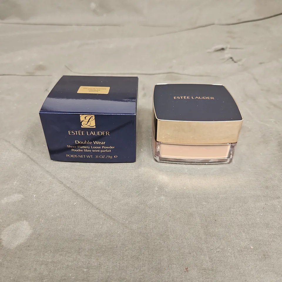 BOXED ESTEE LAUDER DOUBLE WEAR SHEER FLATTERY LOOSE POWDER IN MEDIUM MATTE 9G
