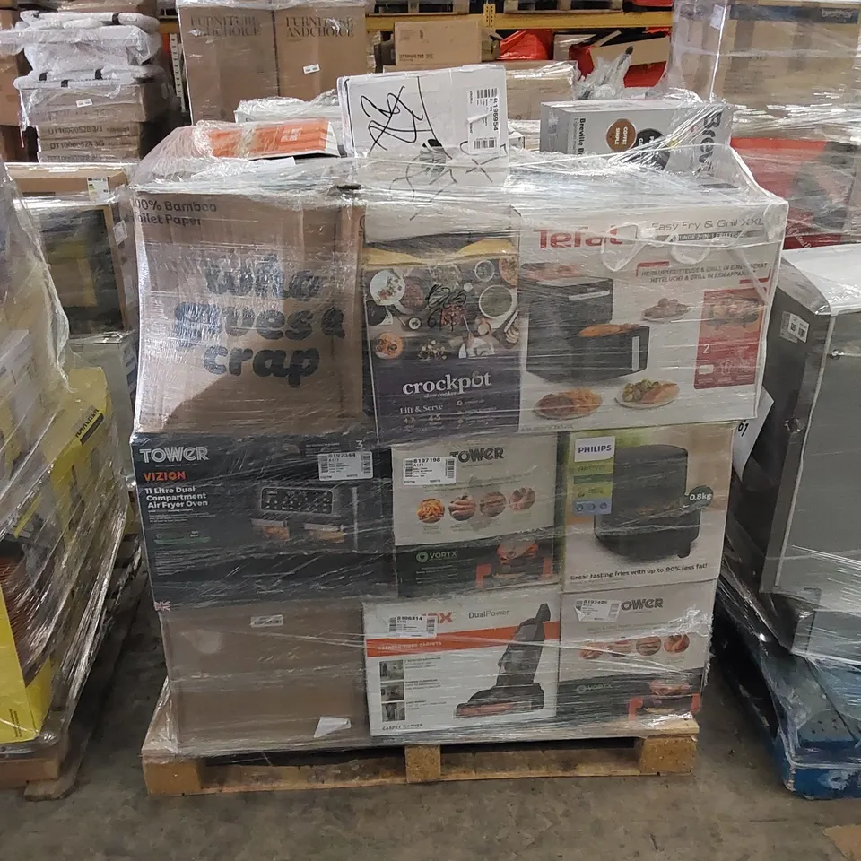 PALLET OF APPROXIMATELY 34 UNPROCESSED RAW RETURN HOUSEHOLD AND ELECTRICAL GOODS TO INCLUDE;