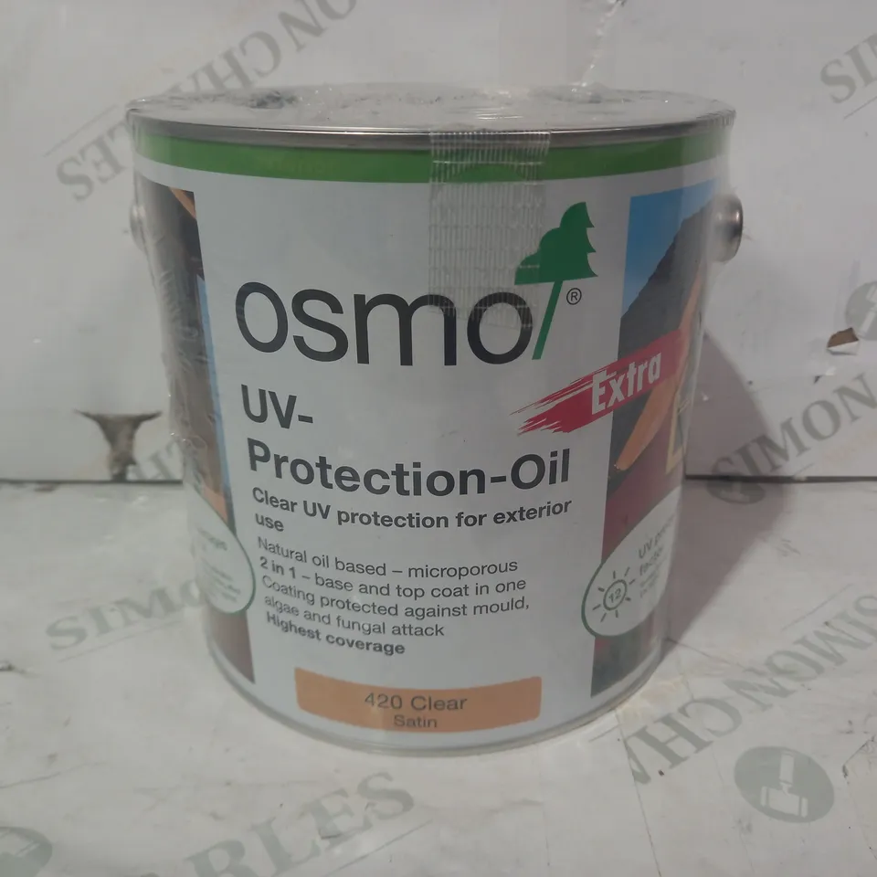 OSMO UV-PROTECTION OIL 420 CLEAR SATIN (2.5 LITRE) - COLLECTION ONLY