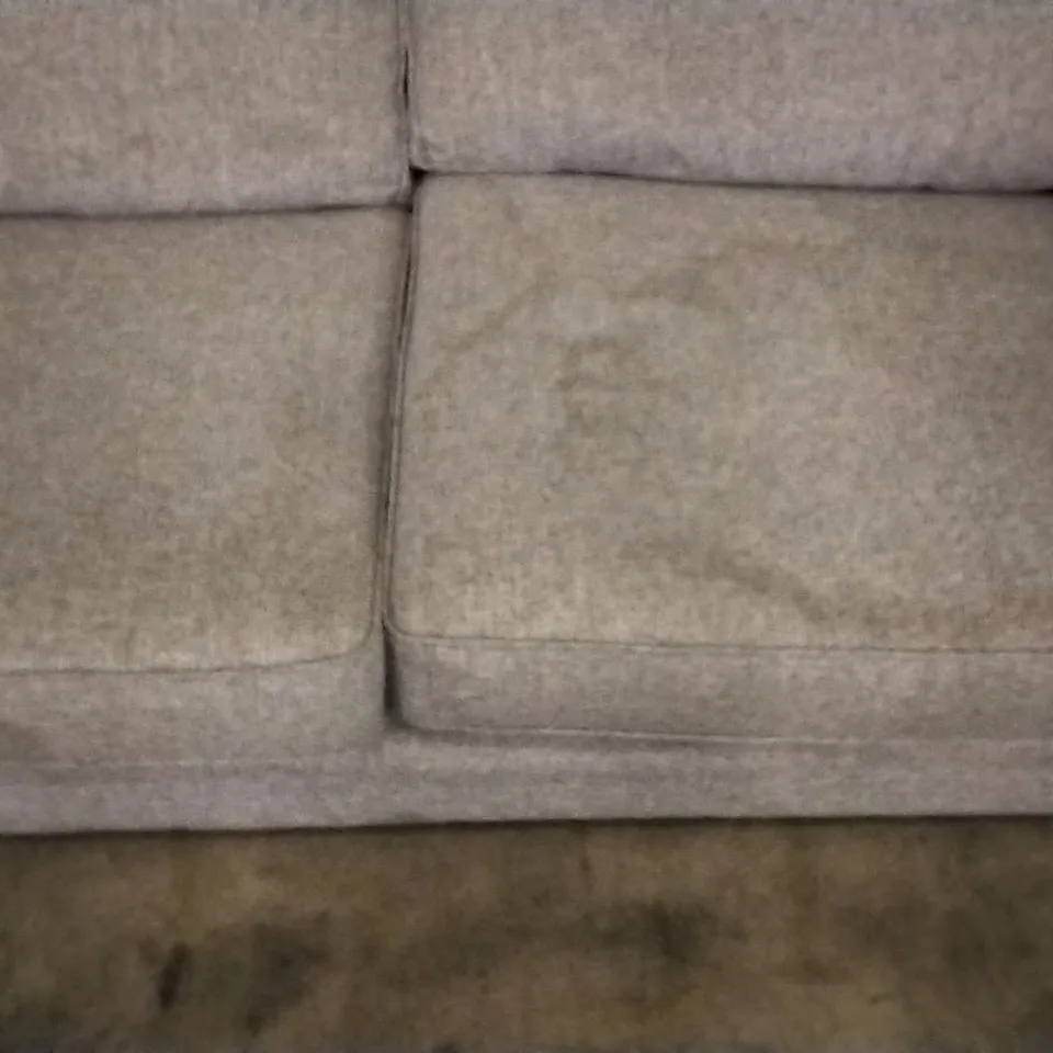 QUALITY LIGHT GREY FABRIC 3 SEATER SOFA 