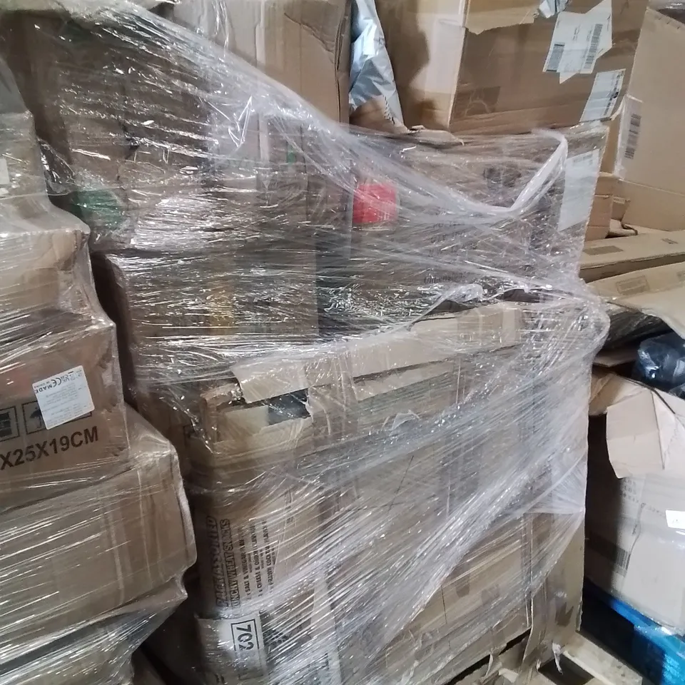 PALLET OF ASSORTED HOUSEHOLD GOODS AND PRODUCTS TO INCLUDE;DINING CHAIR,RADIATOR HEATER INSTALLATION,CUSHION