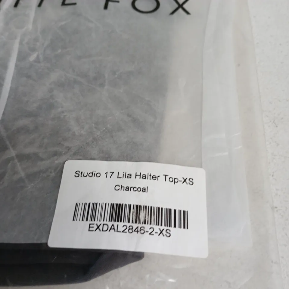 WHITE FOX STUDIO 17 LILA HALTER TOP – CHARCOAL, UK 6 (XS)