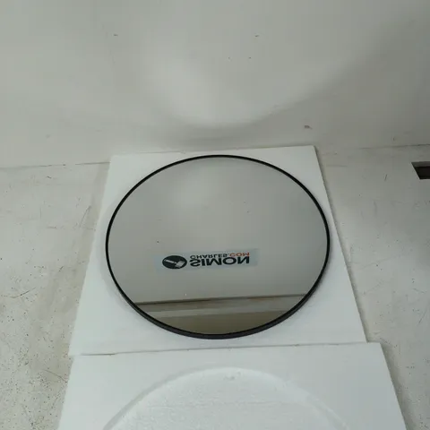 BLACK ROUND WALL MIRROR 