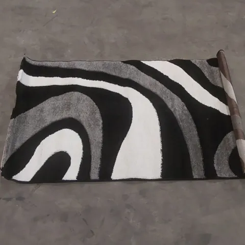 BRAND NEW PACO HOME INFERNO AREA RUG - BLACK // SIZE: 80 X 150cm
