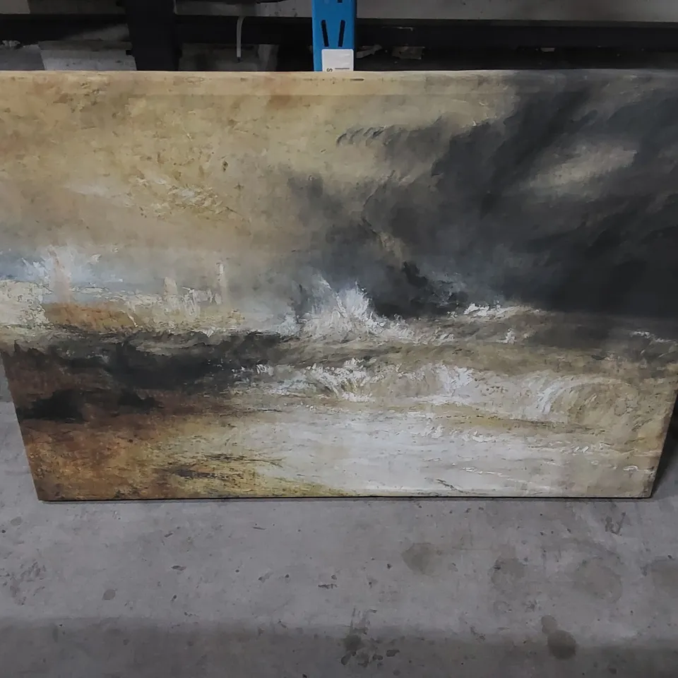 BAGGED PAINTING WAVES BREAKING ON A LEE SHORE BY JOSEPH MALLORD (1 ITEM)