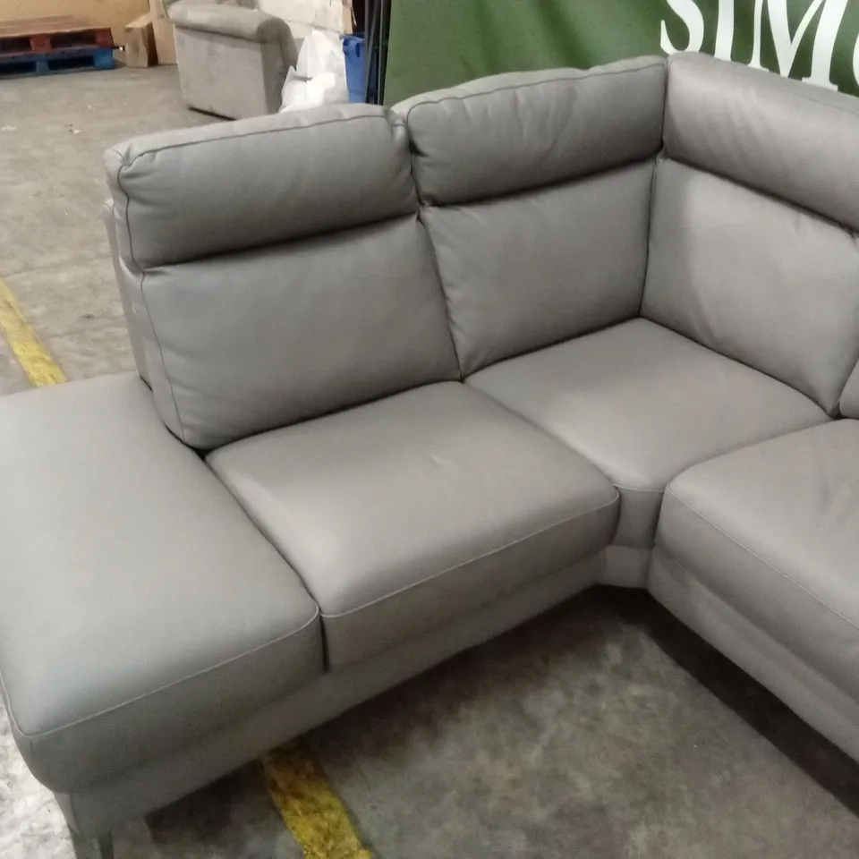 QUALITY DESIGNER ITALIAN MADE CASTAGNOLO POWER RECLINING LEATHER CORNER CHAISE SOFA