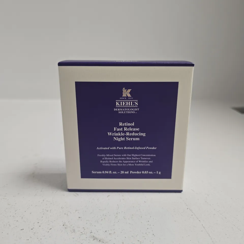 BOXED KIEHL'S RETINOL FAST RELEASE WRINKLE-REDUCING NIGHT SERUM – 28 ML