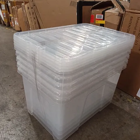 PLASTIC STORAGE BOXES AND LIDS (SET OF 4)