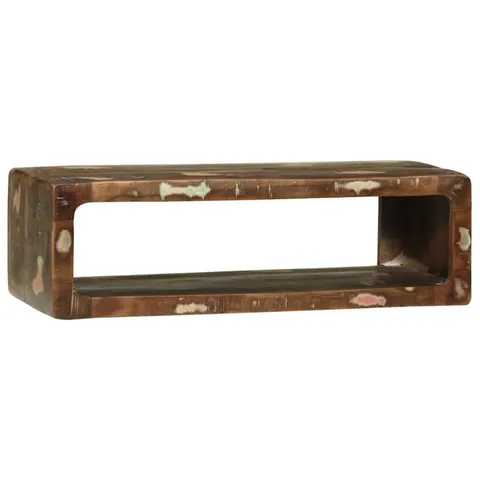 BOXED VIDAXL TV CABINET MULTICOLOUR 80 X 30 X 25 CM SOLID RECLAIM WOOD