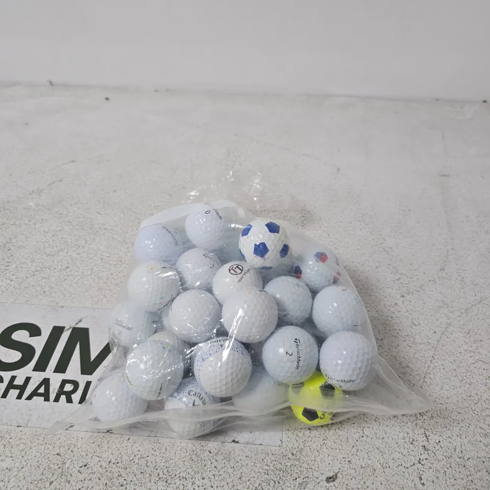 BAG OF APPROXIMATELY 20 ASSORTED GOLF BALLS