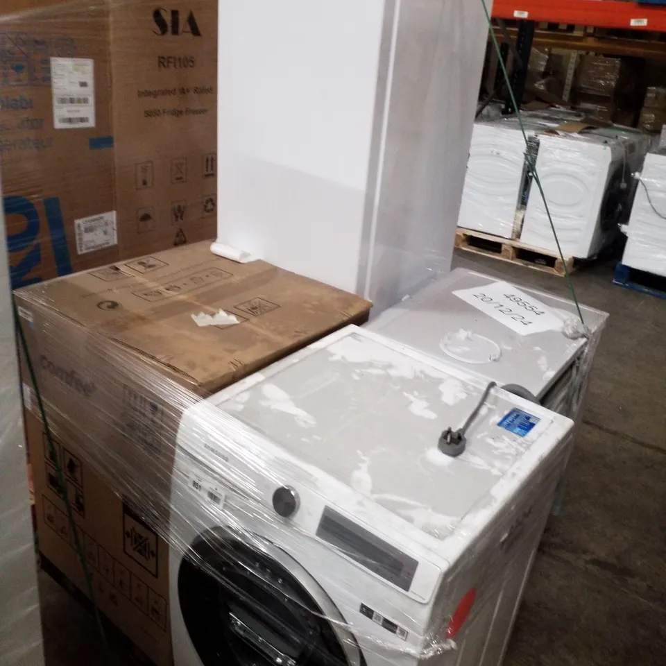 PALLET OF APPROXIMATELY 4 UNPROCESSED RAW RETURN WHITE GOODS TO INCLUDE;