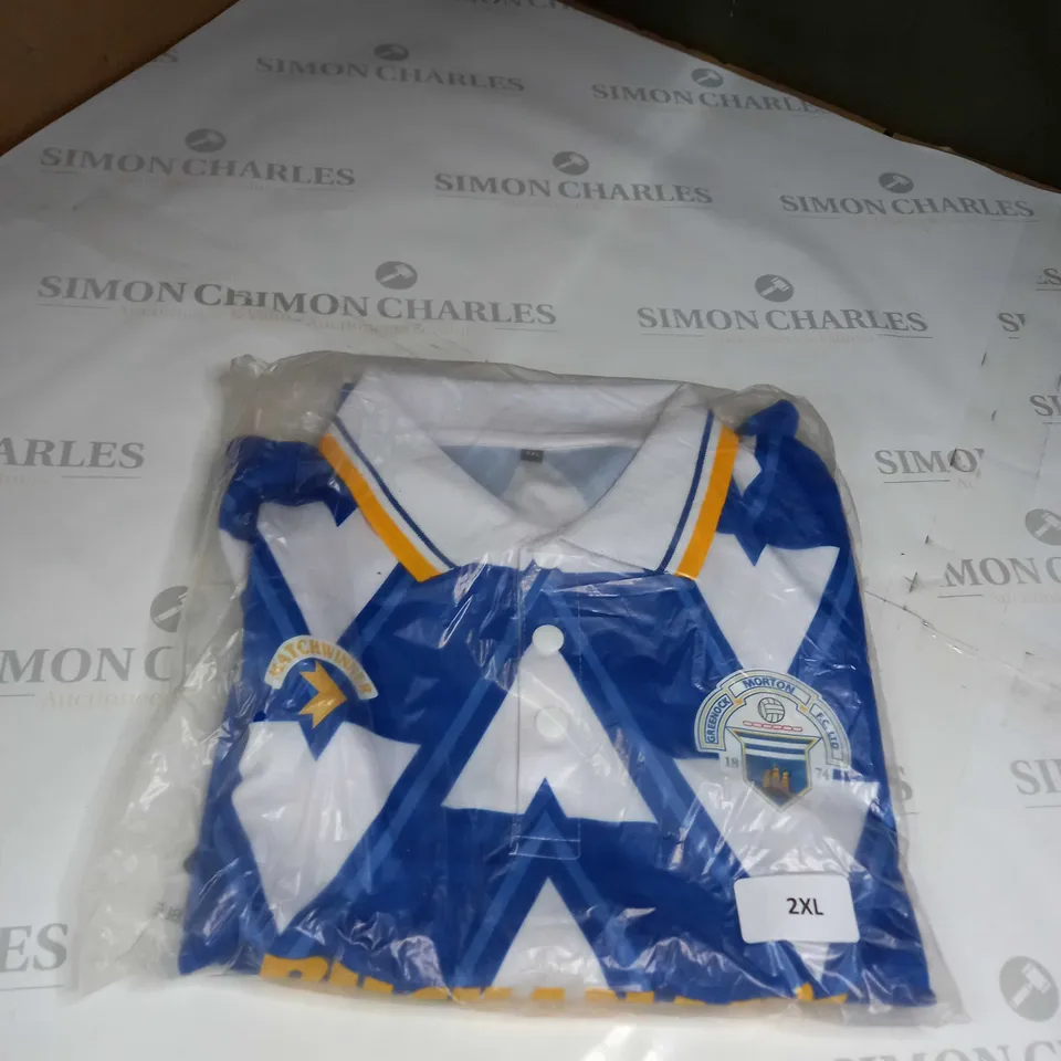 GREENOCK MORTON FOOTBALL SHIRT SIZE XL 