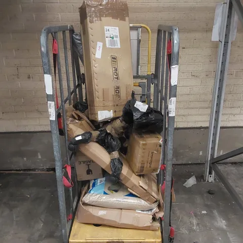 CAGE CONTAINING ASSORTED CONSUMER PRODUCTS/FURNITURE PARTS - CAGE NOT INCLUDED -