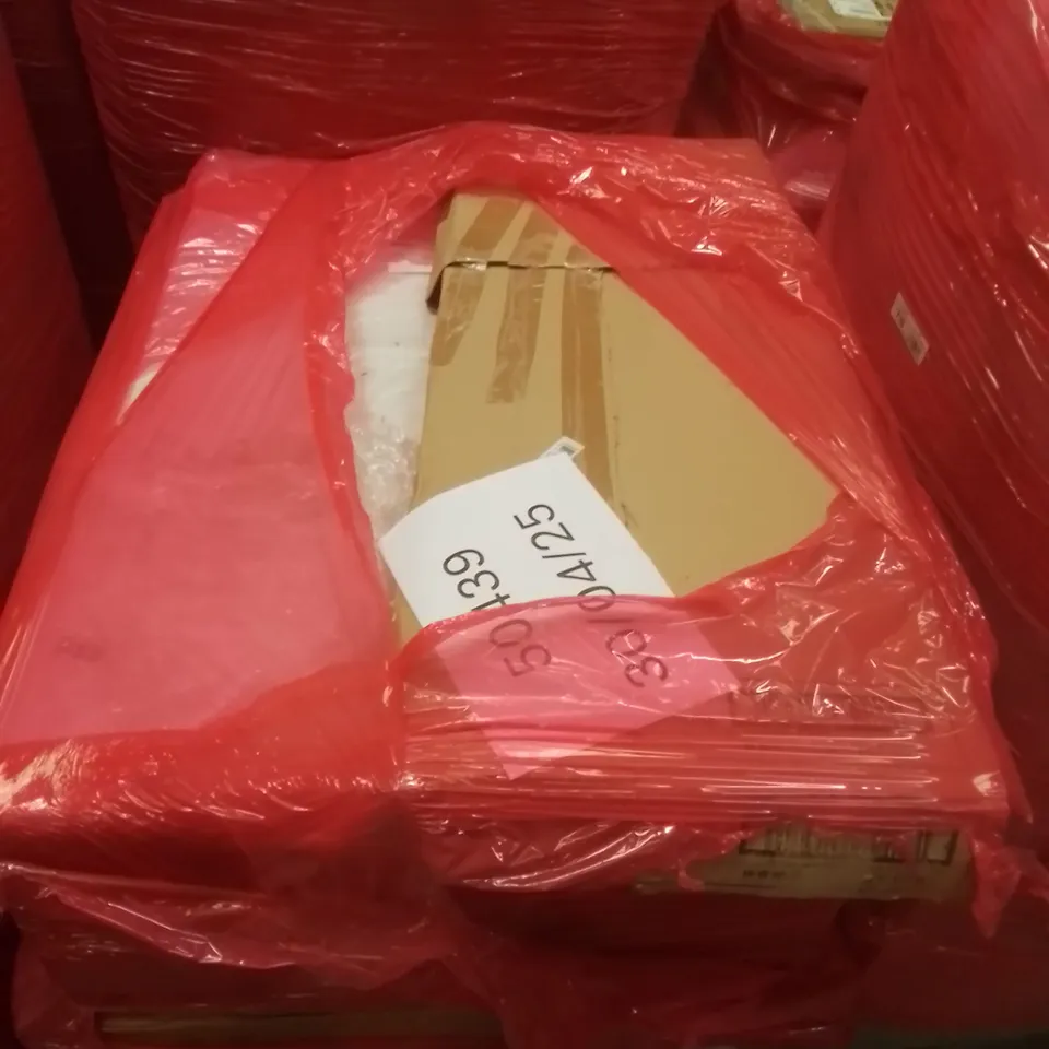 PALLET OF ASSORTED HOUSEHOLD GOODS AND FURNITURE TO INCLUDE; MIXED VARIETY OF HOUSEHOLD GOODS  