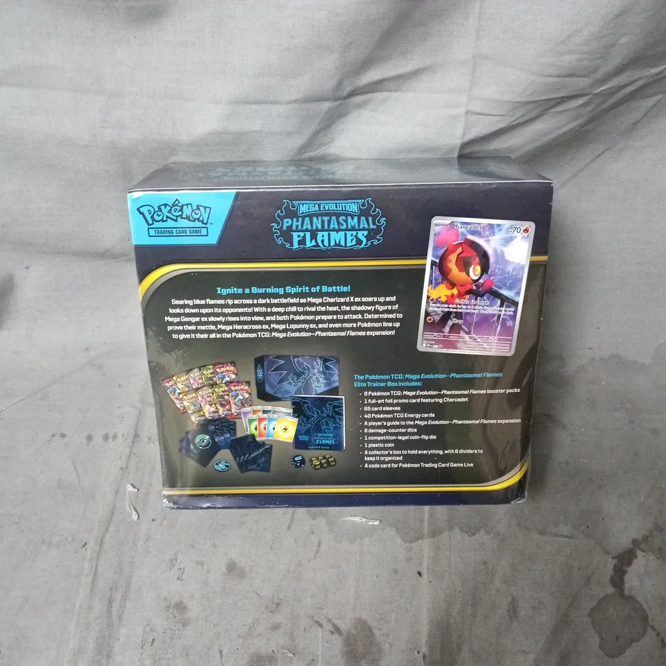 POKEMON TRADING CARD GAME ELITE TRAINER BOX – MEGA EVOLUTION PHANTASM FLAMES