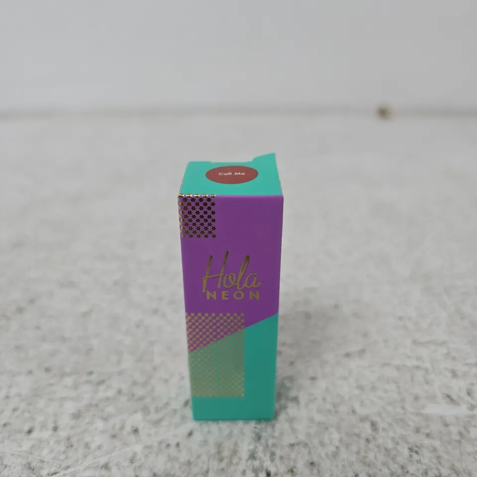 BOX OF APPROXIMATELY 12 X HOLA NEON LIPSTICK BALM SHADE CALL ME - 3.5G