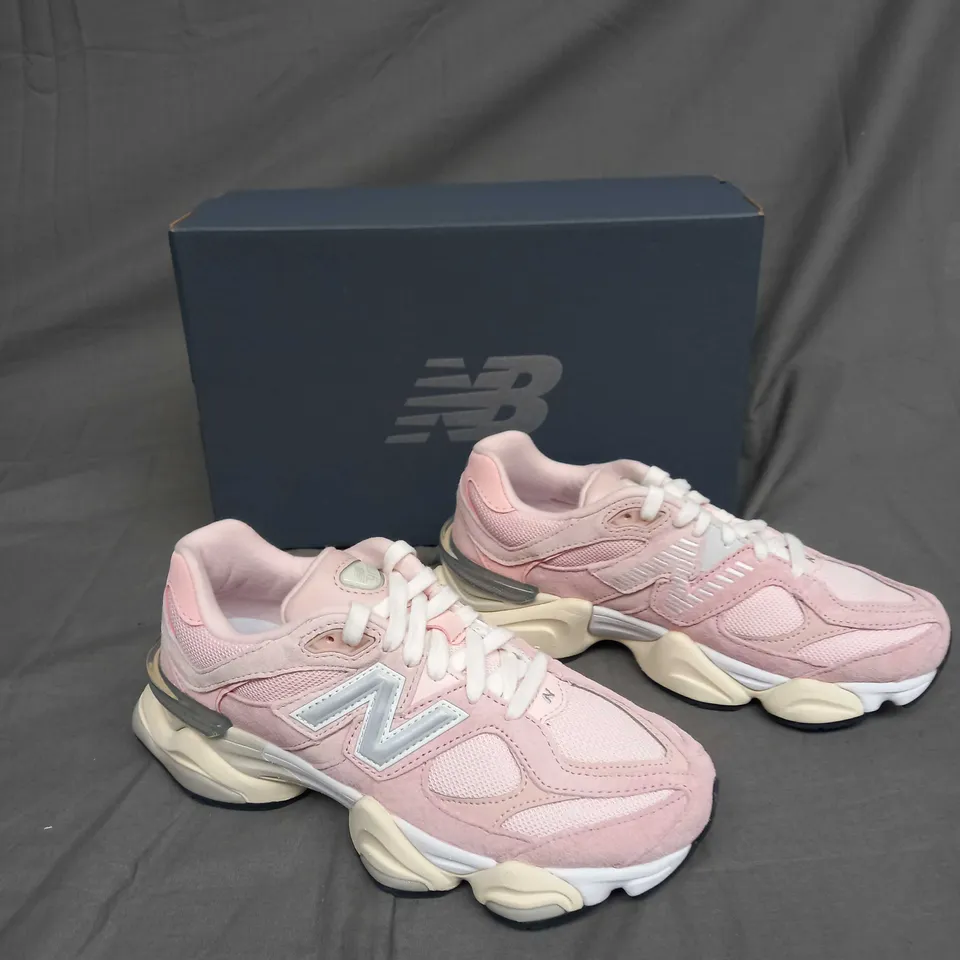 BOXED PAIR OF NEW BALANCES 9060 PINK/CREAM SIZE UK 5