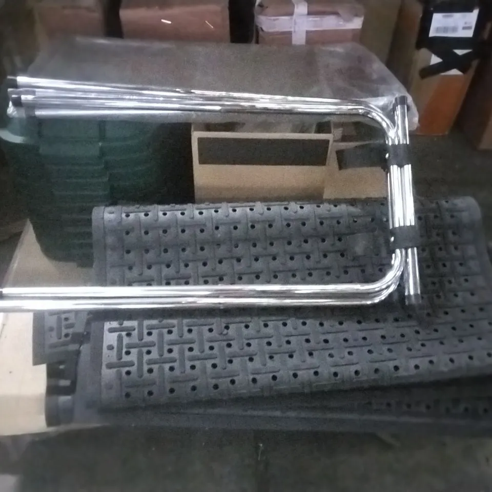 PALLET TO INCLUDE TRAY STANDS, MEDICAL DUSTBIN LIDS AND FLOOR MATS 