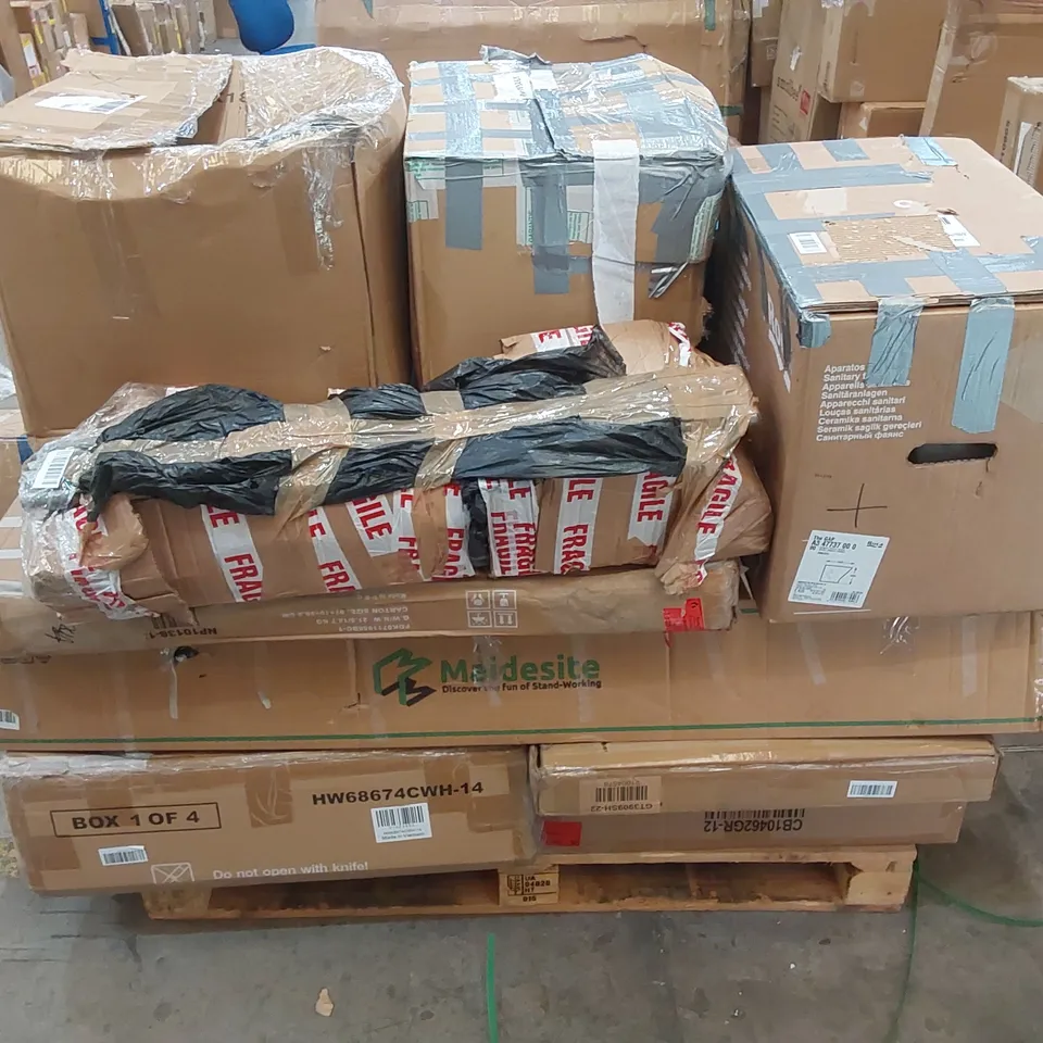 PALLET OF ASSORTED FURNITURE PARTS AND HOUSEHOLD PRODUCTS 