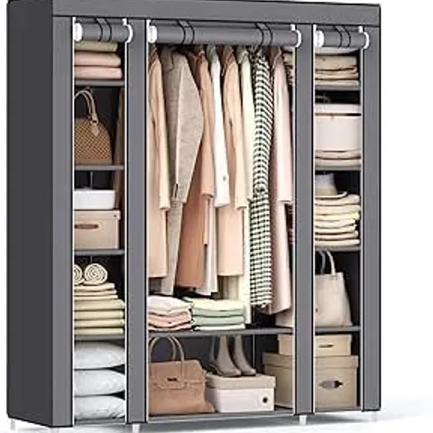 BOXED SONGMICS FABRIC WARDROBE, PORTABLE WARDROBE FOR BEDROOM