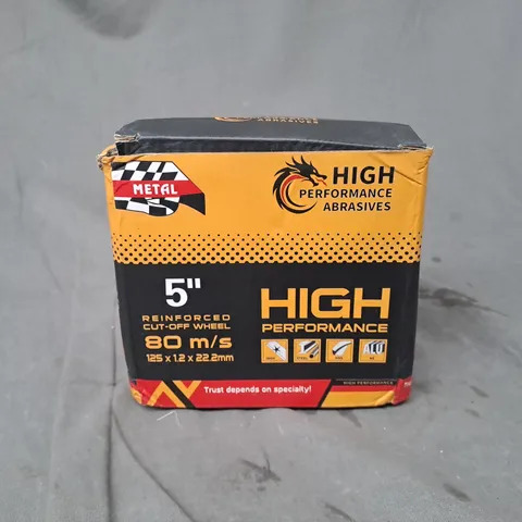 BOXED METAL HIGH 5" REINFORCED CUT-OFF WHEELS (50PCS)