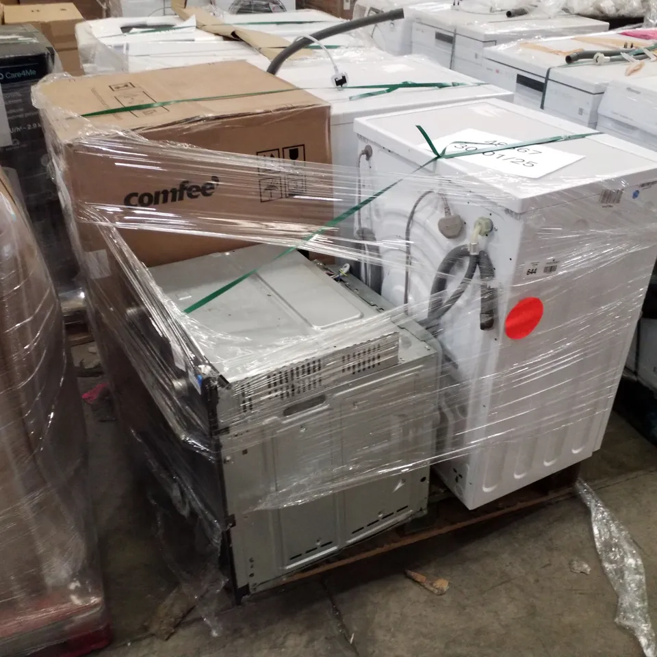 PALLET OF APPROXIMATELY 4 UNPROCESSED RAW RETURN WHITE GOODS TO INCLUDE