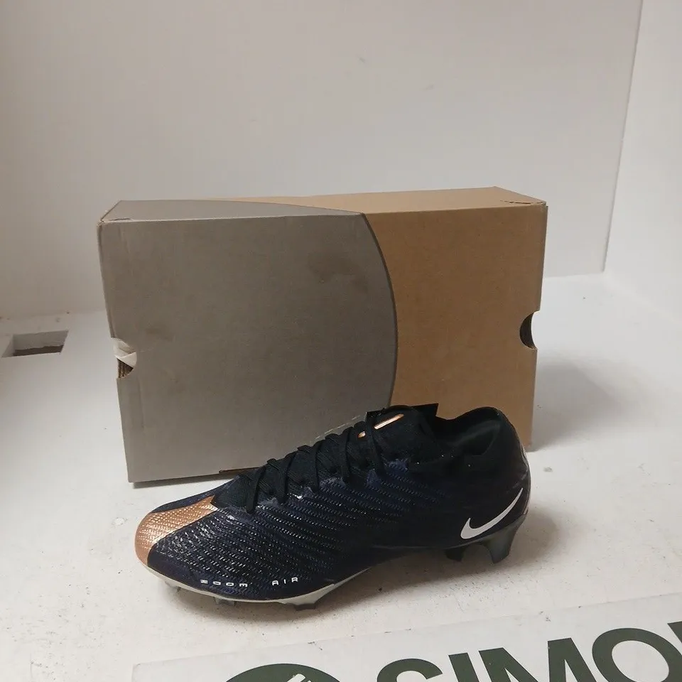 NIKE ZOOM VAPOR 15 ELITE SE FG FOOTBALL BOOTS - BLACK/BLUE COPPER, UK 7